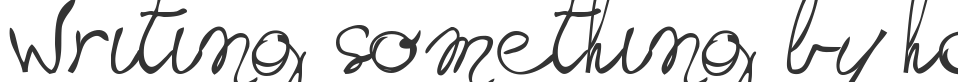 writing something by hand_FREE- font preview