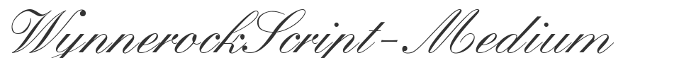 WynnerockScript-Medium font preview