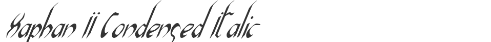 Xaphan II Condensed Italic font preview