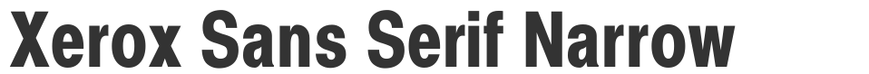 Xerox Sans Serif Narrow font preview