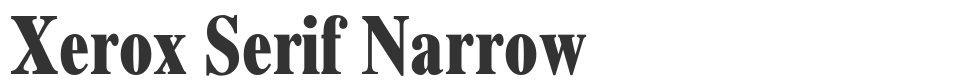 Xerox Serif Narrow font preview