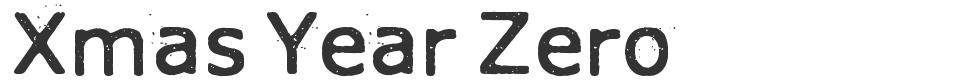 Xmas Year Zero font preview
