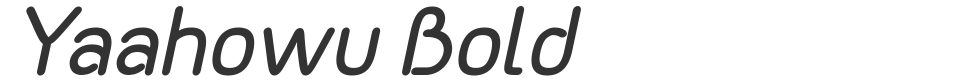 Yaahowu Bold font preview