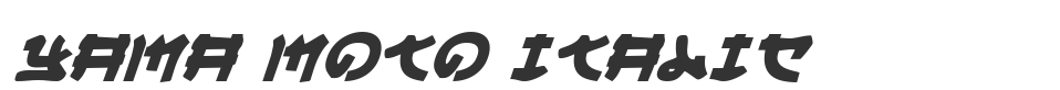 Yama Moto Italic font preview