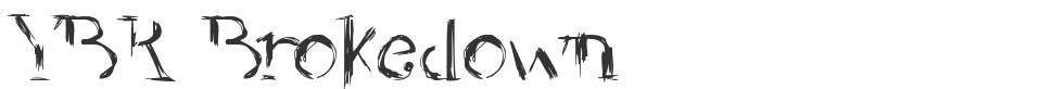 YBR Brokedown font preview