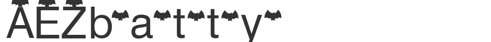 AEZ batty font preview
