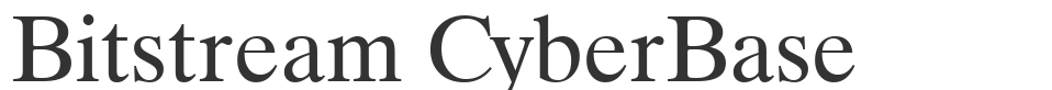 Bitstream CyberBase font preview