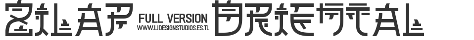 Zilap Oriental font preview