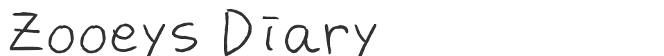 Zooeys Diary font preview