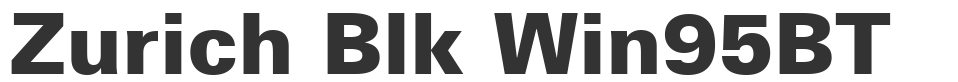 Zurich Blk Win95BT font preview