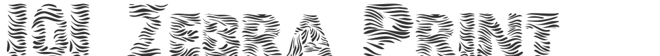 101 Zebra Print font preview