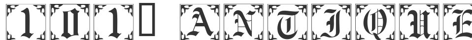 101! Antique Alpha II font preview