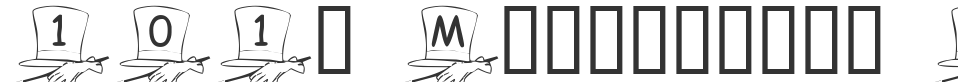 101! Magician's Hat font preview