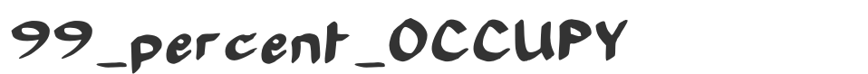 99_percent_OCCUPY font preview