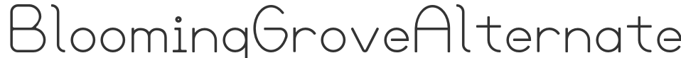 BloomingGroveAlternate font preview