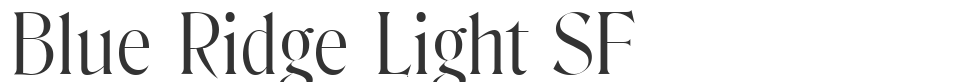 Blue Ridge Light SF font preview