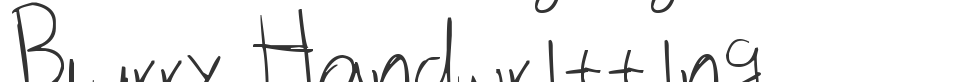 Blurry Handwritting font preview