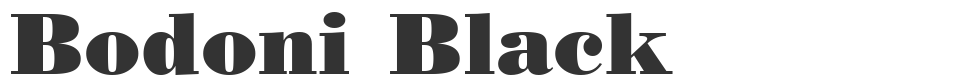 Bodoni Black font preview