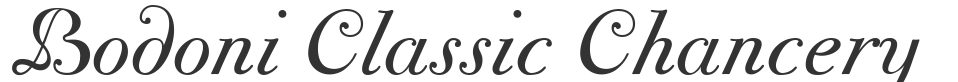 Bodoni Classic Chancery font preview