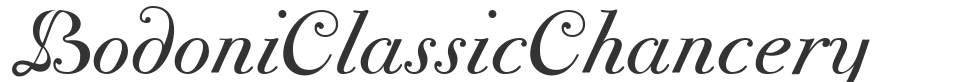 BodoniClassicChancery font preview