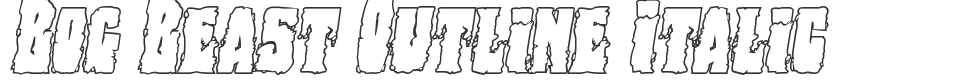 Bog Beast Outline Italic font preview