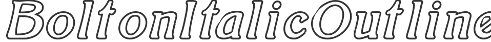BoltonItalicOutline font preview