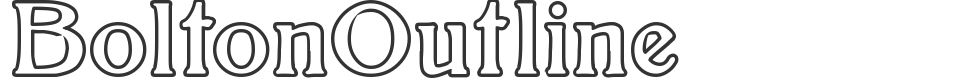 BoltonOutline font preview