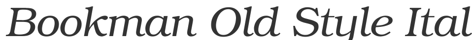 Bookman Old Style Italic font preview