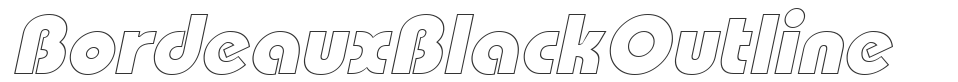BordeauxBlackOutline font preview