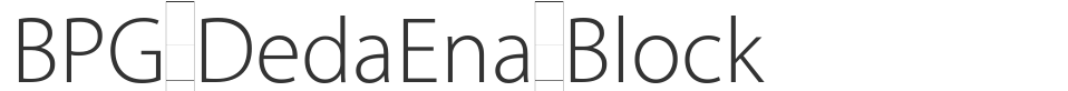 BPG DedaEna Block font preview