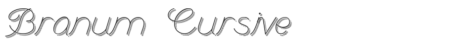 Branum Cursive font preview
