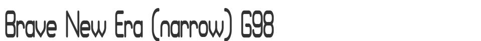 Brave New Era (narrow) G98 font preview