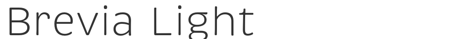 Brevia Light font preview