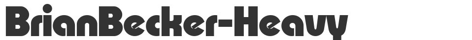 BrianBecker-Heavy font preview