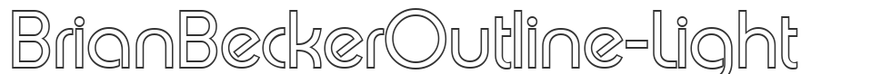 BrianBeckerOutline-Light font preview