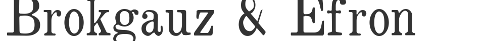 Brokgauz & Efron font preview