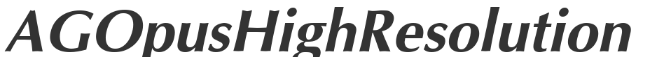 AGOpusHighResolution font preview