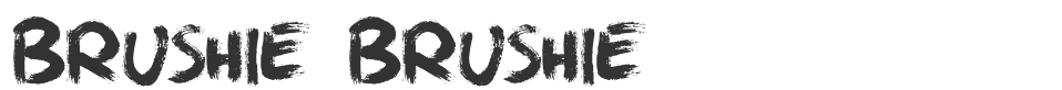 Brushie Brushie font preview