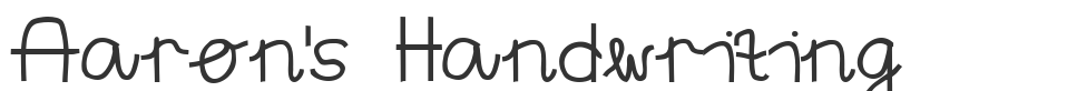 Aaron's Handwriting font preview