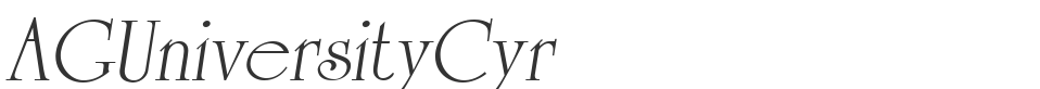 AGUniversityCyr font preview
