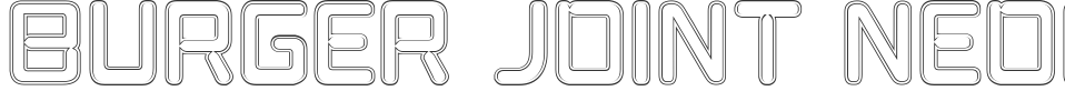 Burger Joint Neon Contour JL font preview