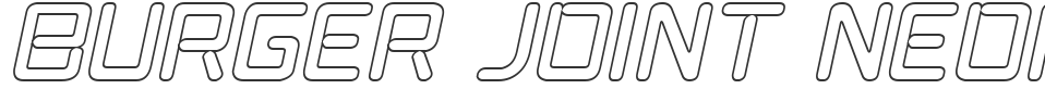 Burger Joint Neon It. Open JL font preview
