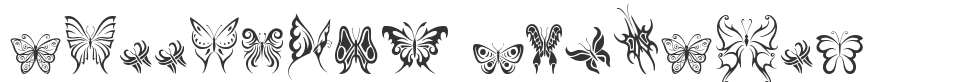 butterfly dingbats font preview