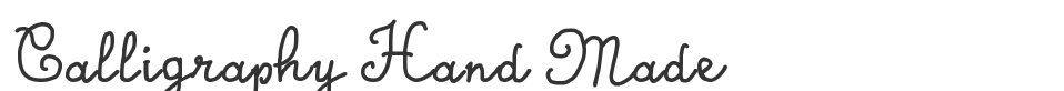 Calligraphy Hand Made font preview