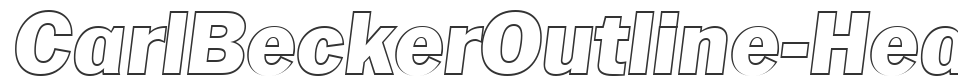 CarlBeckerOutline-Heavy font preview