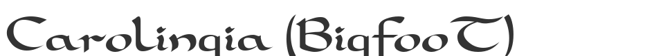 Carolingia (BigfooT) font preview
