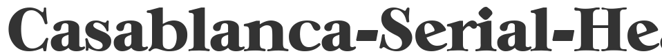 Casablanca-Serial-Heavy font preview