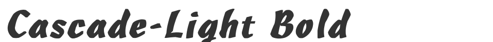 Cascade-Light Bold font preview