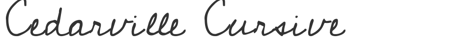Cedarville Cursive font preview