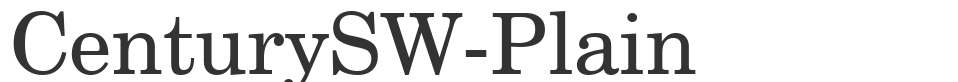 CenturySW-Plain font preview